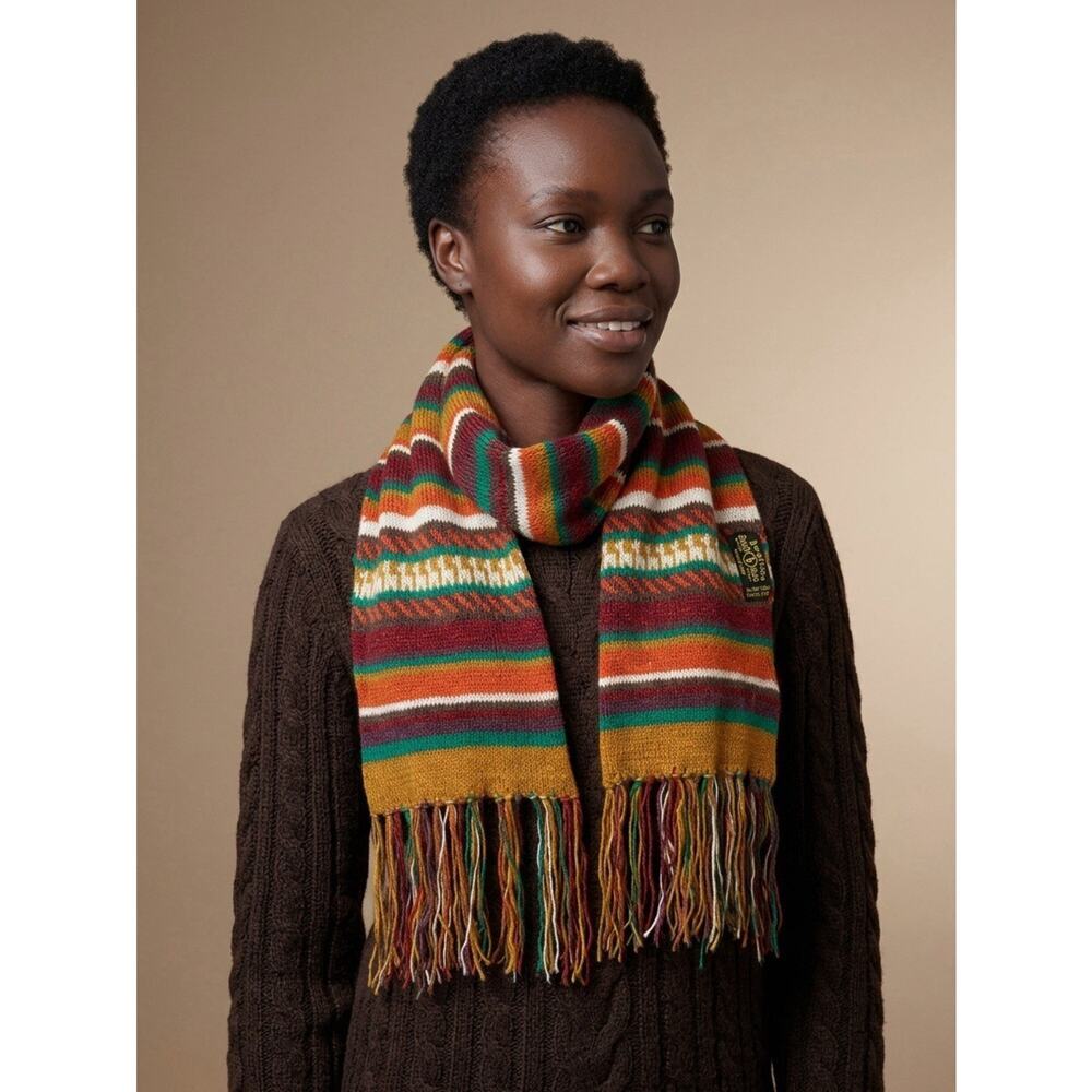 American South Side Alpaca Wool Modern Cozy Colorful Scarf Wrap Luxury Boho 72x7